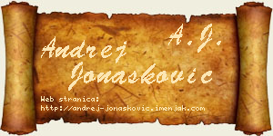Andrej Jonašković vizit kartica